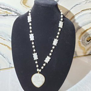 Handmade Vintage Artisan Tribal Carved Pendant Necklace